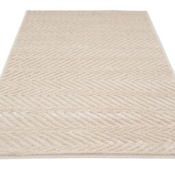Kukoon Oatmeal Beige Chevron Soft Pile Area Rug - Size: 120 cm x 170 cm - thumbnail 2