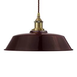 SE Home Burgundy Red Chancery Pendant Light - Antique Brass - Brown Twisted - thumbnail 1