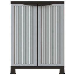 Berkfield Home Plastic Cabinet 68x39x92 cm in Grey - Size: 68 x 39 x 92 cm - thumbnail 3