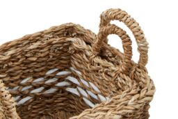Orsina Lidi Set Of Two Square Seagrass Baskets in Natural - thumbnail 5