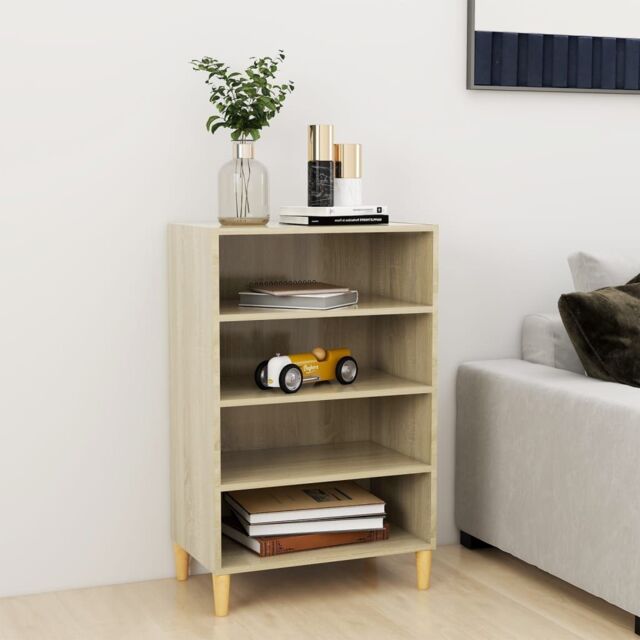 Berkfield Home Sideboard Sonoma Oak 57x35x90 cm Engineered Wood in Brown - Size: 57 x 35 x 90 cm - image 1