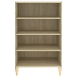 Berkfield Home Sideboard Sonoma Oak 57x35x90 cm Engineered Wood in Brown - Size: 57 x 35 x 90 cm - thumbnail 4