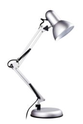 Orsina Comtemporary Desk Lamp, Modern & Timeless Design Bedside Table Light, Sleek Lamp On Livingroom Table in Silver - thumbnail 1