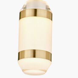 Ruma Gold Metal & White Glass LED Multi Drop Pendant - thumbnail 5