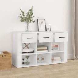 Berkfield Home Sideboard White 100x30x59.5 cm Engineered Wood - thumbnail 3