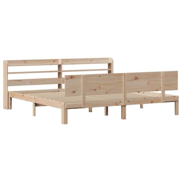 Berkfield Home Beautiful Bed Frame with Headboard without Mattress 200x200 cm in Light Tan - image 1