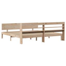 Berkfield Home Beautiful Bed Frame with Headboard without Mattress 200x200 cm in Light Tan - thumbnail 6