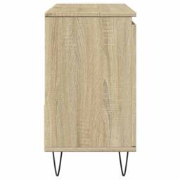 Berkfield Home Durable Bathroom Cabinet Sonoma Oak 65x33x60 cm Engineered Wood in Light Oak - Size: 65 x 33 x 60 cm - thumbnail 4