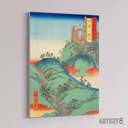 "Artery8 Kanegasaki Tanba Province Canvas Japanese Wall Art in Blue - Size: W18"" x H24""" - thumbnail 2