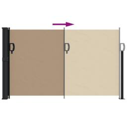 Berkfield Home Retractable Side Awning Taupe 120x600 cm - thumbnail 5