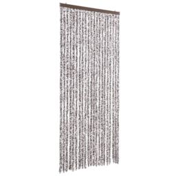 Berkfield Home Insect Curtain Brown & Beige 90x200 cm Chenille - thumbnail 2
