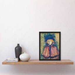 Artery8 Toulouse Lautrec Framed Wall Art Print Jane Avril Portrait with Hat - Size: A4 - thumbnail 2