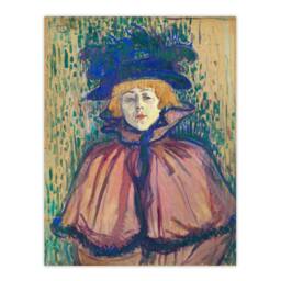 Artery8 Toulouse Lautrec Framed Wall Art Print Jane Avril Portrait with Hat - Size: A4 - thumbnail 3