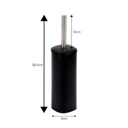 Showerdrape Capri White Toilet Brush & Holder in Black - thumbnail 2