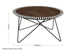 Orsina Acacia Wood Coffee Table, Sturdy Decorative Table For Livingroom, Durable Modern Coffee Table in Brown - thumbnail 5