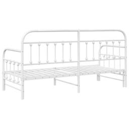 Berkfield Home Daybed Frame with Trundle White 75x190 cm Steel - thumbnail 7