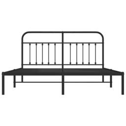Berkfield Home Metal Bed Frame with Headboard Black 183x213 cm - thumbnail 6