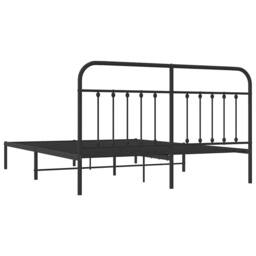 Berkfield Home Metal Bed Frame with Headboard Black 183x213 cm - thumbnail 8