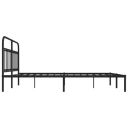 Berkfield Home Metal Bed Frame with Headboard Black 183x213 cm - thumbnail 7
