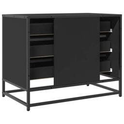 Berkfield Home Elegant Drawer Cabinet Black 70x41x56 cm Engineered Wood - Size: 70 x 41 x 56 cm - thumbnail 7