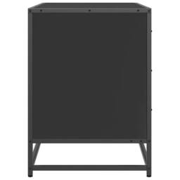 Berkfield Home Elegant Drawer Cabinet Black 70x41x56 cm Engineered Wood - Size: 70 x 41 x 56 cm - thumbnail 6