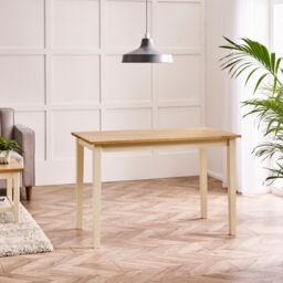 FurnitureboxUK Salcombe Small Rectangular Wooden Table & Tenby Small Bench in Brown - thumbnail 3