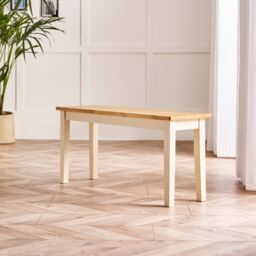 FurnitureboxUK Salcombe Small Rectangular Wooden Table & Tenby Small Bench in Brown - thumbnail 6
