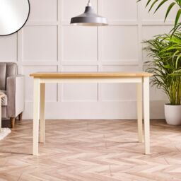FurnitureboxUK Salcombe Small Rectangular Wooden Table & Tenby Small Bench in Brown - thumbnail 4