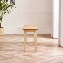 FurnitureboxUK Salcombe Small Rectangular Wooden Table & Tenby Small Bench in Brown - thumbnail 8