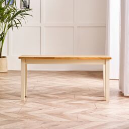 FurnitureboxUK Salcombe Small Rectangular Wooden Table & Tenby Small Bench in Brown - thumbnail 7