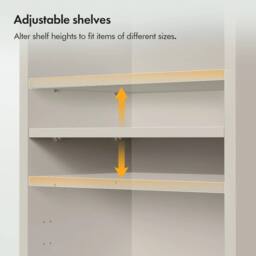 EONLION Tall Bathroom Storage Cabinet in Beige - thumbnail 5