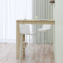 Berkfield Home Wall Bar Table Sonoma Oak 102x45x103.5 cm Engineered Wood in Brown - thumbnail 6