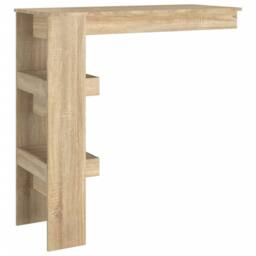Berkfield Home Wall Bar Table Sonoma Oak 102x45x103.5 cm Engineered Wood in Brown - thumbnail 5