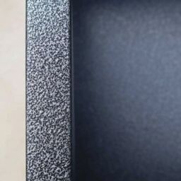 Woven Wood 120cm Zinc Silver & Black Textured Trough Planter - thumbnail 9