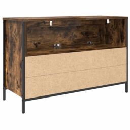 Berkfield Home Bathroom Basin Cabinet with Drawers Smoked Oak 90x34.5x60 cm in Brown - thumbnail 8