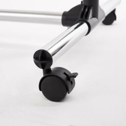 House of Home Double Clothes Rail, Extended Top Rail Adjustable Height, Chrome in Silver - thumbnail 4