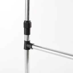 House of Home Double Clothes Rail, Extended Top Rail Adjustable Height, Chrome in Silver - thumbnail 6