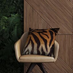 Warren Reed - Designer Tiger Skin Print Outdoor Cushion in Brown - Size: 45 cm x 45 cm - thumbnail 2