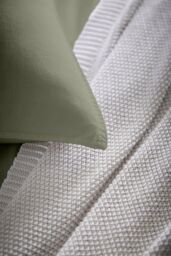 Appletree 'Cassia' 100% Natural Cotton Duvet Cover Set in Khaki - Size: Super King - thumbnail 3