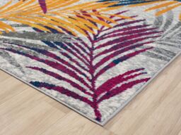 Desire Rugs San Marino Modern Living Room Area Rug - Low Pile Leaf Design - Size: 60 cm x 220 cm - thumbnail 5