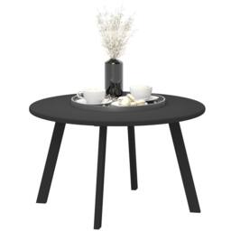 OUTSUNNY 70cm Round Coffee Table with Non-Slip Foot Pads, Charcoal Grey in Dark Grey - thumbnail 2