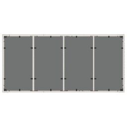 Berkfield Home Garden Table with Glass Top White 190x90x75 cm Poly Rattan - Size: 190 x 90 x 75 cm - thumbnail 8