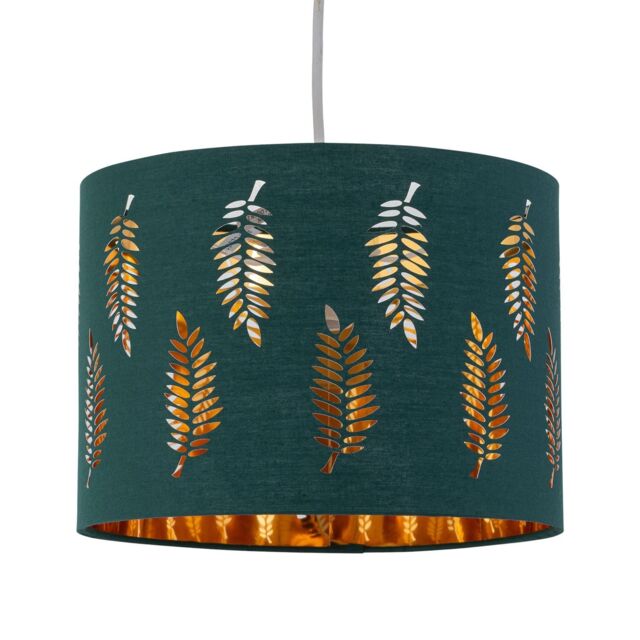 First Choice Lighting Fern - Dark Green Cut Out 30cm Pendant Lightshade - image 1