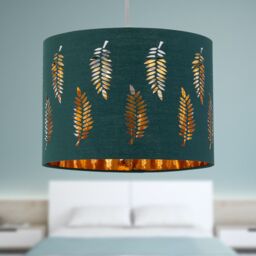 First Choice Lighting Fern - Dark Green Cut Out 30cm Pendant Lightshade - thumbnail 4