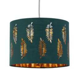 First Choice Lighting Fern - Dark Green Cut Out 30cm Pendant Lightshade - thumbnail 1