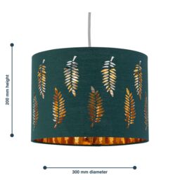 First Choice Lighting Fern - Dark Green Cut Out 30cm Pendant Lightshade - thumbnail 6