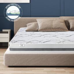 The White Stone Memory Foam Mattress, 22cm Height, Hypoallergenic - 120 x 195 cm in White - Size: Small Double - thumbnail 4