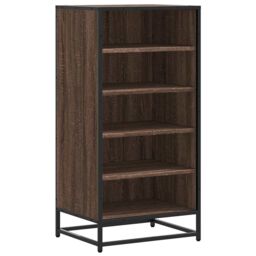 Berkfield Home Shoe Rack Brown Oak 48x38x97.5 cm Engineered Wood - thumbnail 2