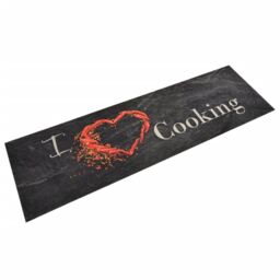 Berkfield Home Kitchen Rug Washable Cooking Black 45x150 cm Velvet