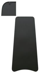 MirrorOutlet Black Metal Trapezoid Shape Framed Garden Wall Mirror (200CM X 95CM) - Size: 1 Pack - thumbnail 3